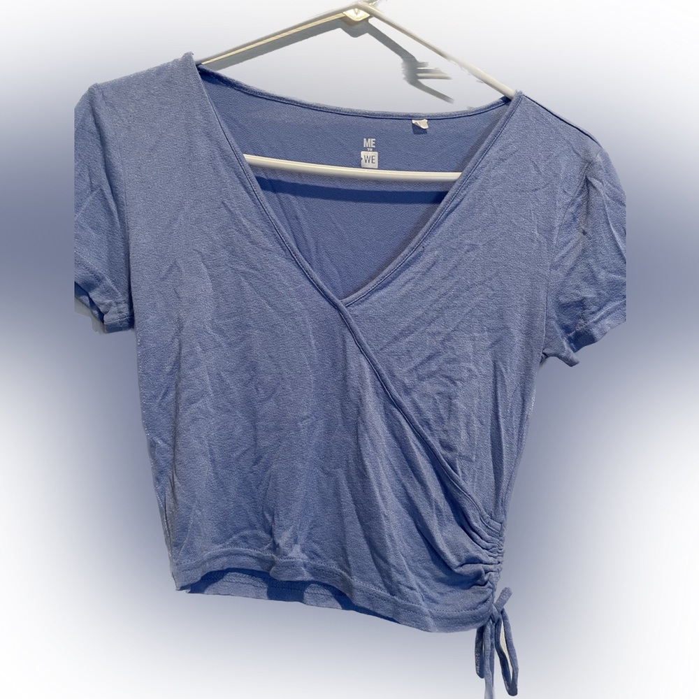Blue cropped T-shirt - Picture 1 of 2